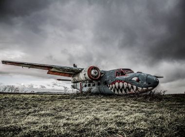 Stratford-upon-Avon photography Long Marston Airfield’s aeroplane graveyard Percival Sea Prince