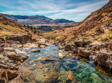 Landscape Photography, Clear, clear waters, wild swimming, North Wales, Snowdon via the Watkin Path