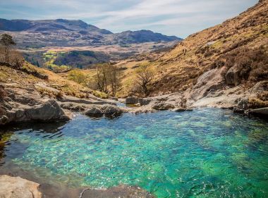 Landscape Photography, Clear, clear waters, wild swimming, North Wales, Snowdon via the Watkin Path